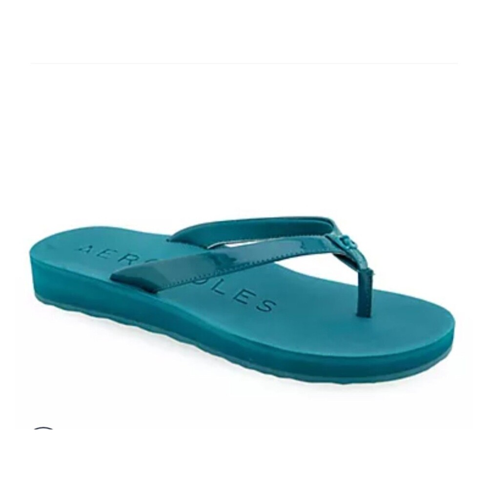 NEW! Women's Aerosoles Jace Flip Flop Sandal, Teal Size 6
